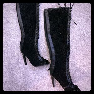 ❤️ Over the Knee Thigh High Lace Open Toe Boots❤️